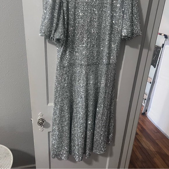 JessaKae Silver Sequin Midi Dress - Picture 3 of 6
